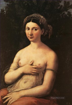  maestro Lienzo - Retrato de una mujer desnuda Fornarina 1518 Maestro renacentista Rafael